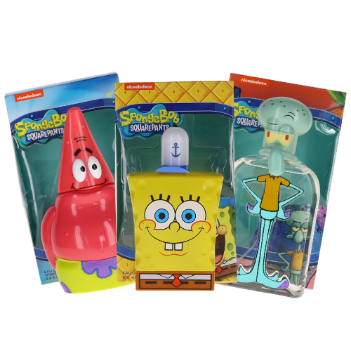 Three spongebob colognes